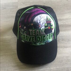 Team Grave Digger Kids Hat - Black and Green